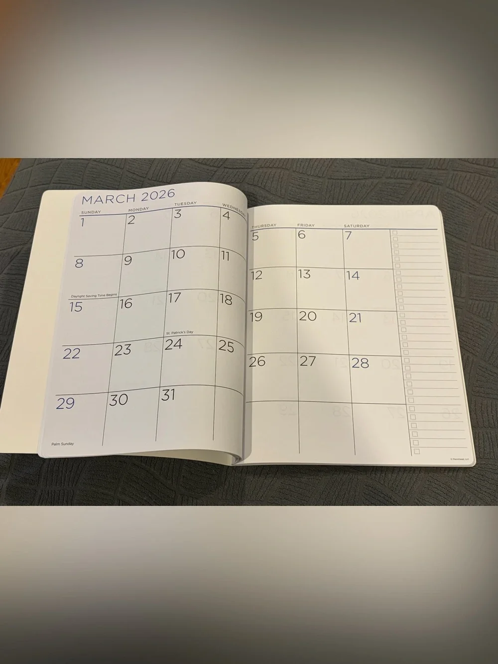 2026-2027 Monthly Planner - Black